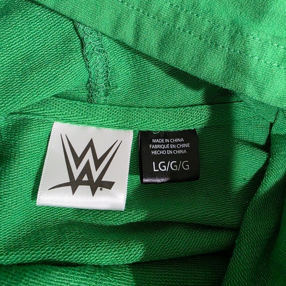 John Cena "Never Give Up" Respect WWE Youth Large Kids Hoodie Green Wrestling - Picture 5 of 6